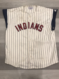 Vintage Starter Cleveland Indians Sleeveless Baseball Jersey