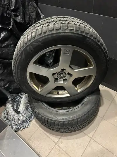 Older rims but the tires are only one season old just need a good cleaning Was on a 2013 volvo c30 T...