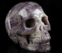 Huge 5.1" Dream Amethyst Crystal Skull! Hand carved, realistic.