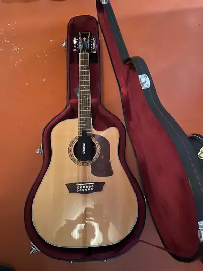 2017 Washburn 12 string guitar (accoustic electric), View more