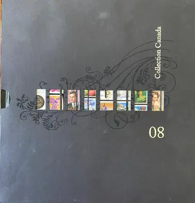 The annual collection includes the album with description of all stamps issued in the year, a hingel...