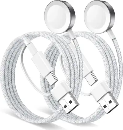 NEW USB A/C Cable for Apple Watch Charger - 4 Feet 2 Pack, View more