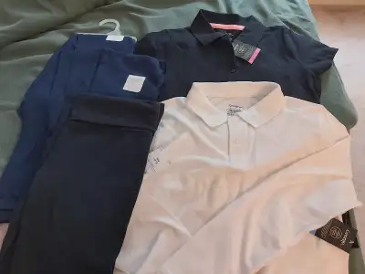 New- School Uniform- M (10-12) /L (14)/X (14-16) - Navy blue/ wh, View more