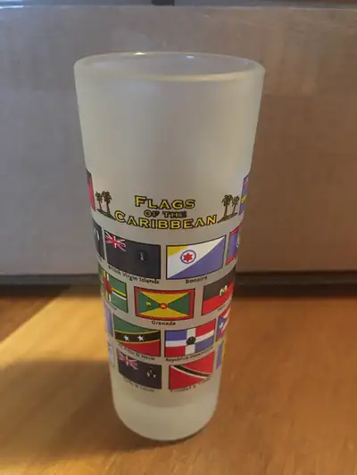 Flag of the Caribbean Shot Glass, View more