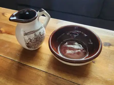 VINTAGE (1960s-70s) HAB Crocks BEAUCEWARE creamer + bowl, View more