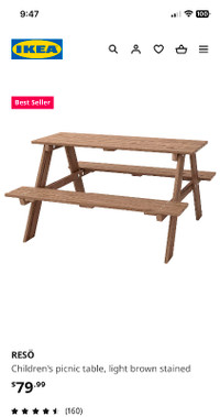 Ikea Children’s Picnic Table