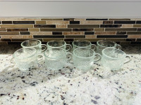 Small glass cups / mugs - one set, 8 in total 