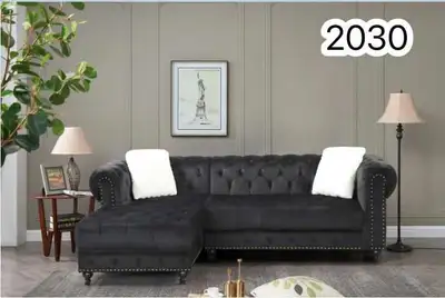 Velvet sectional sofa, View more