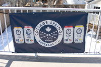 Cottage Springs Vodka Soda Banner sign Mint Condition