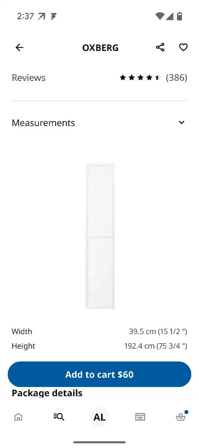 2 ikea billy oxberg doors in Bookcases & Shelving Units in Edmonton - Image 3
