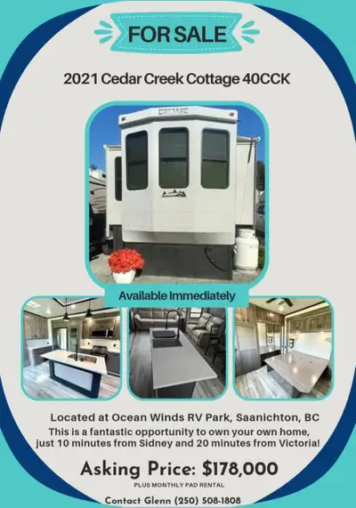2021 Cedar Creek Cottage 40CCK This is a fantastic opportunity to own your own home, just 10 minutes...