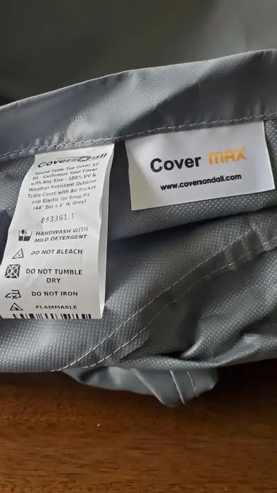 Covers & all Round Table Top Cover, Made of 12 Oz Cover Max Fabric with Waterproof & UV-Resistant Pr...