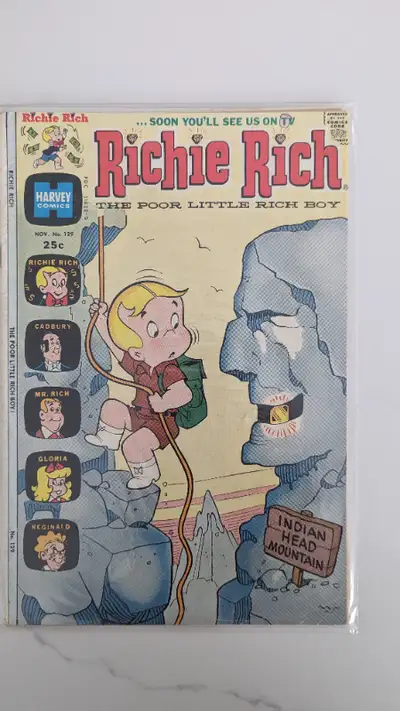Richie Rich - The Poor Little Rich Boy- Harvey Comic129-Nov 1974, View more
