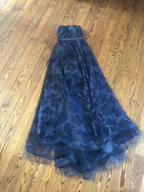 BLUE PROM DRESS (Good quality, shoulder-less, long, gemmed) in Women's - Dresses & Skirts in Oakville / Halton Region