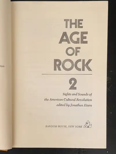 The age of rock vintage hardcover book 1st edition 1970