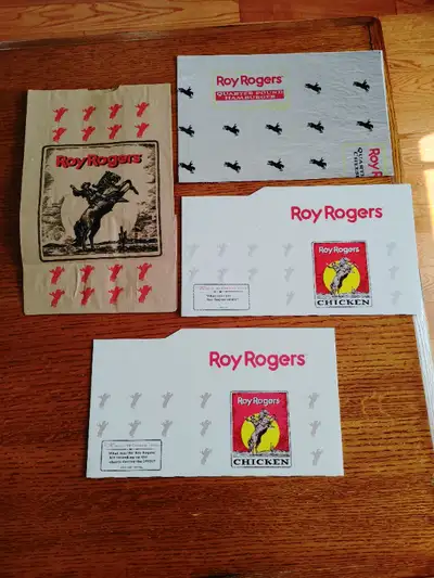 ROY ROGERS RESTAURANT Collectibles lot of 4 Roy Rogers Restaurant Coleectibles 2 Unused Chicken Boxe...