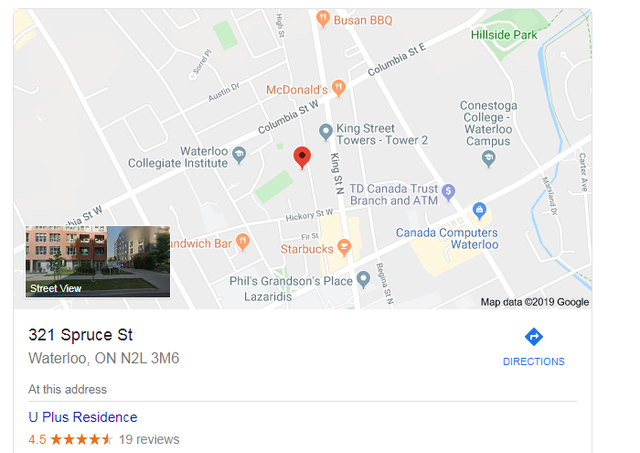 Under-Roof parking for rent at 321 Spruce Street