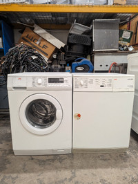 AEG washer and condenser dryer set