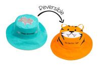 Reversible Kids & Toddler Sun Hat - Rhino & Tiger Stock# 9353