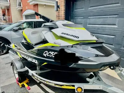 2017 Seadoo GTI SE 130 avec système IBR Seulement 103 heures, extincteur, kit de sécurité, remorque...
