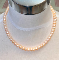 Natural Pink Pearls necklace brand new
