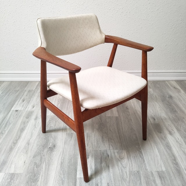 1960s DANISH TEAK MCM DESK ARMCHAIR BY ERIK KIRKEGAARD Chairs