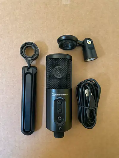 Audio Technica ATR2500x-USB cardioid condenser mic, View more