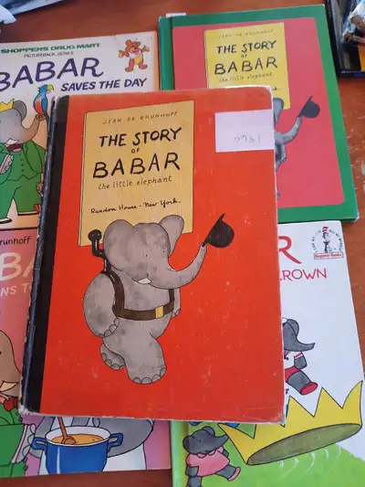 VINTAGE BABAR, THE LITTLE ELEPHANT, LOT OF 5 BOOKS, View more