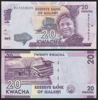TBQ’s World Currency – Malawi [P-57] (2016) 20 Kwacha