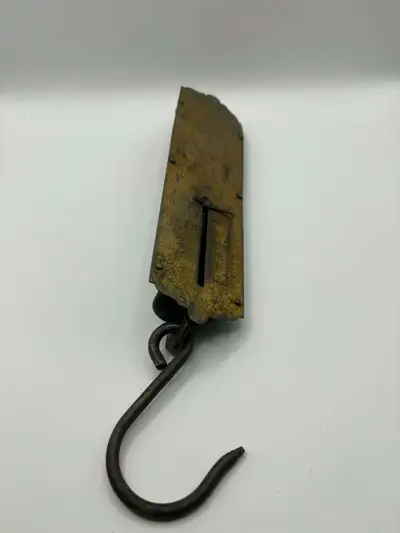 Antique Hanging Brass Spring Scale - Landers Family Scale 8123, View more
