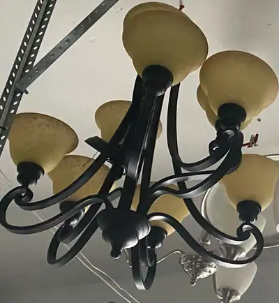 Large Black yellow ceiling light Chandelier, View more