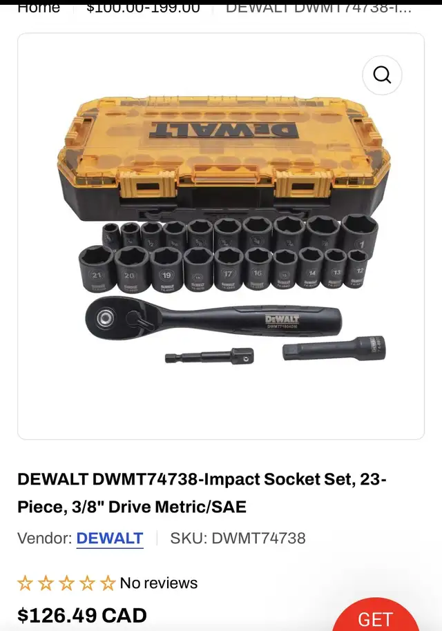Dewalt Impact Socket set in Other in Norfolk County - Image 4