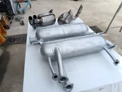 Exhaust silencers Ferrari 512 BB/BBi, original, used. Price on request. More parts available. For ad...