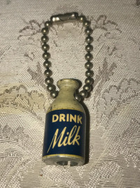 Drink Milk Advertising Miniature Pencil Sharpener Key Chain