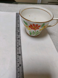 Vintage England Hand Made & Decorated Porcelain Cup Only