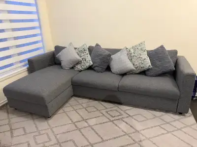 Sofa Bed (Queen size) with Storage, IKEA FINNALA, Gently Used, View more