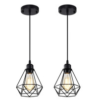 2-Pack Industrial Pendant Light Fixture (NEW)