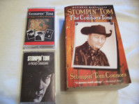 Stompin' Tom Connors hand signed book with cassettes