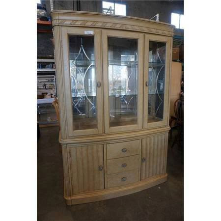 2 PIECE CHINA CABINET - OFF WHITE in Hutches & Display Cabinets in Delta/Surrey/Langley