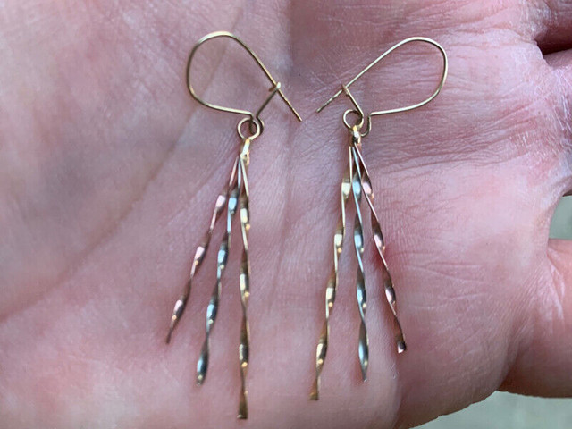 10KT Tri-Gold Earrings (0.89 grams) for $45 in Jewellery & Watches in Norfolk County