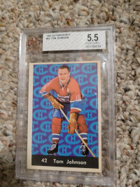 Graded 1961-62 Tom Johnson hockey card 