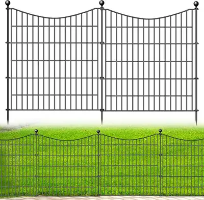 No-Dig Dog Fence – 32" Tall, 23.6 ft Long, Rustproof Metal, View more