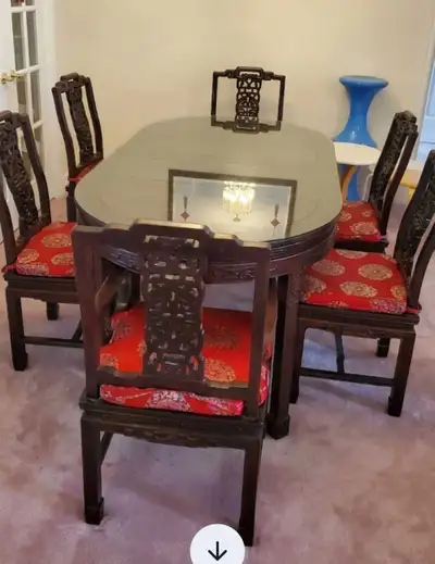 red wood antique style chinese table set, View more