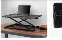 Adjustable slim desk top riser