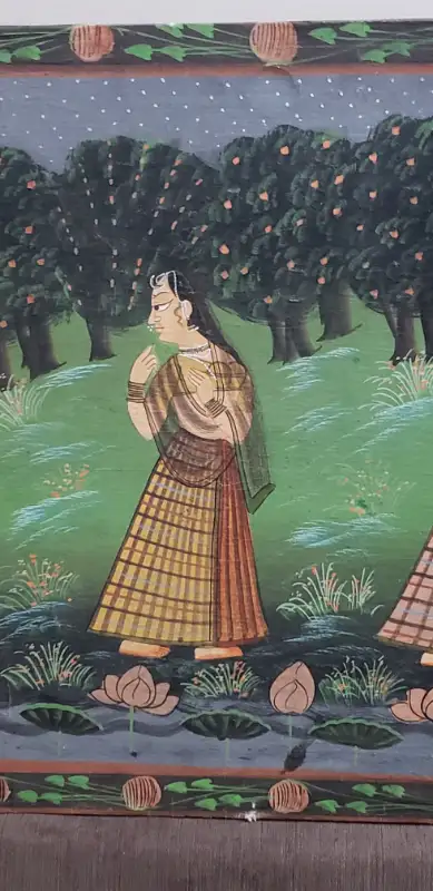 Mughal miniature painting on canvas in Arts & Collectibles in Ottawa - Image 7