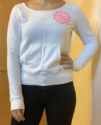 White, Victoria Secret Pink pullover, size S