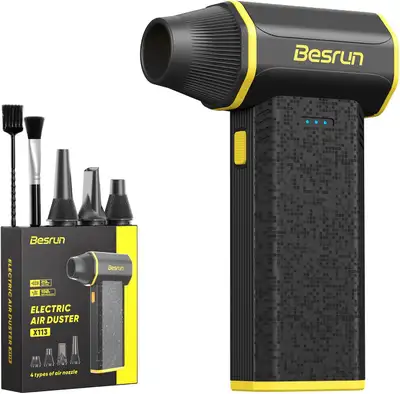 120W Cordless Electric Air Duster Turbo Blower with 4 Nozzles fo, View more