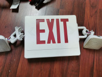 LED Exit Sign with Emergency Lights