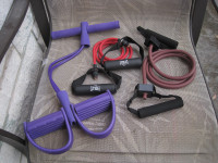 10$ - Push Up  Handles and  Set of Exercise Bands