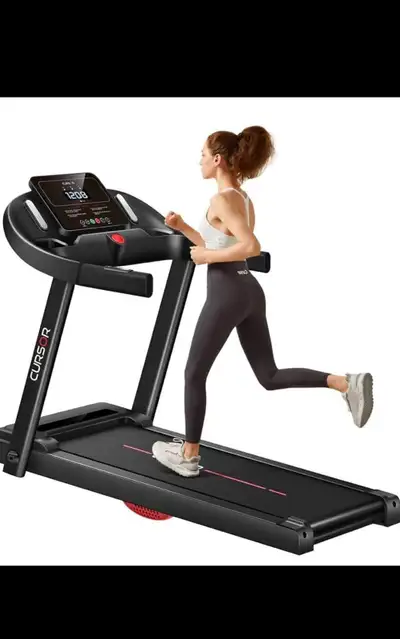 CURSOR FITNESS Home Folding Treadmill with Pulse Sensors, 2.5 HP, View more